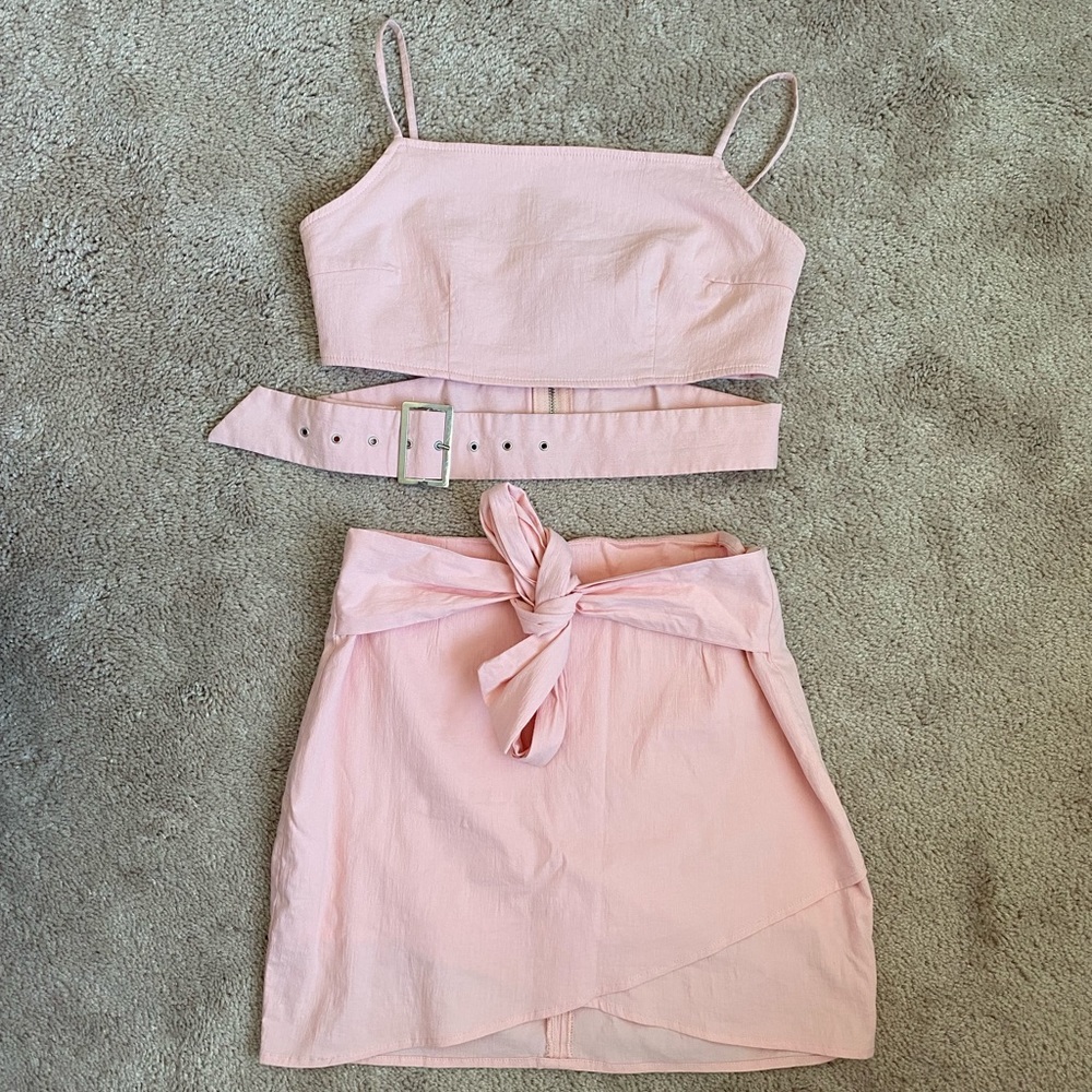 Fashion Nova Pink Skirt Set